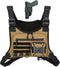 Outdoor Sports Chest Bag for Men - Adjustable EDC Travel Chest Pack for Running and Hiking (Khaki)