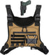 Outdoor Sports Chest Bag for Men - Adjustable EDC Travel Chest Pack for Running and Hiking (Khaki)