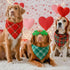 50 (25.6 17.7 17.7) Abbylike Pcs St. Patrick's Day Dog Bandanas Bulk Green Plaid Bandanas for Dogs Triangle Kerchief