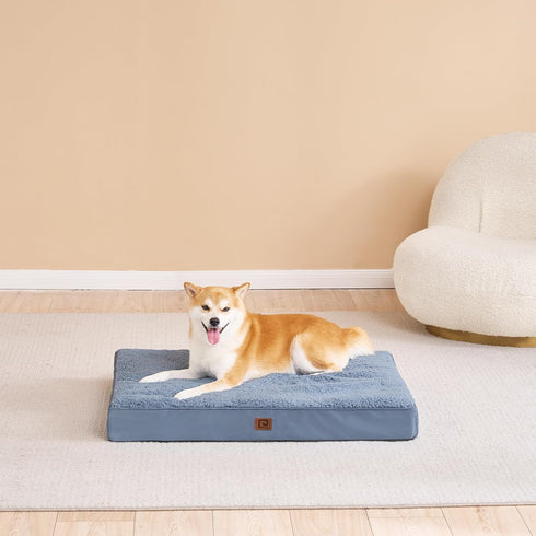 EHEYCIGA Orthopedic XL Dog Beds for Extra Large Dogs, Spa Blue, 44x32 with Removable Washable Cover