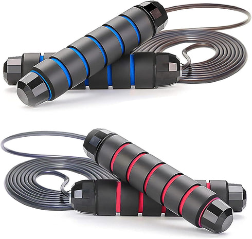 Jump Rope for Fitness - Two Pack Skipping Rope, Speed Jump Rope for Kids and Adults Exercise