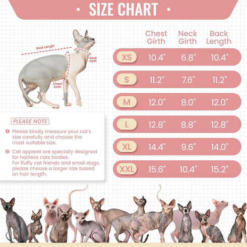 DENTRUN Sphynx Hairless Cats Shirt Pullover, Breathable Cat Wear Turtleneck Sweater for Adorable Cat's Clothes