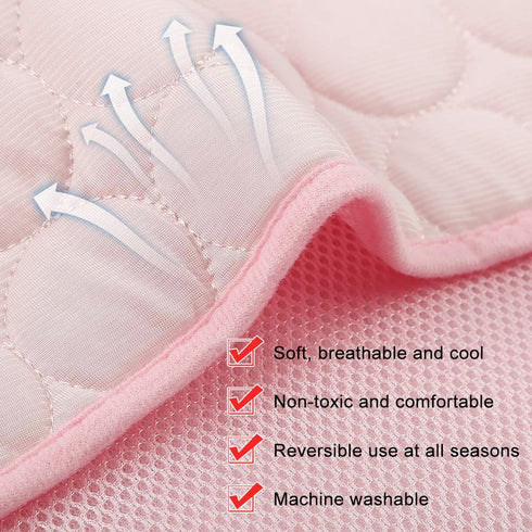 Pet Cooling Mat for Dog Cat, Washable Reusable Ice Silk Self Cooling Pad, Pet Sleeping Blanket for Beds and Couches