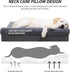 KSIIA Orthopedic Dog Bed, 36x27 Inch Gray, Waterproof Flannel Bolster Couch Bed with Removable Cover