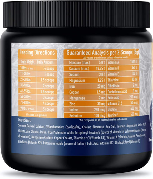 Annamaet Enhance Vitamin and Mineral Supplement for Raw Dog Meals, 8.5-oz Jar, Off White
