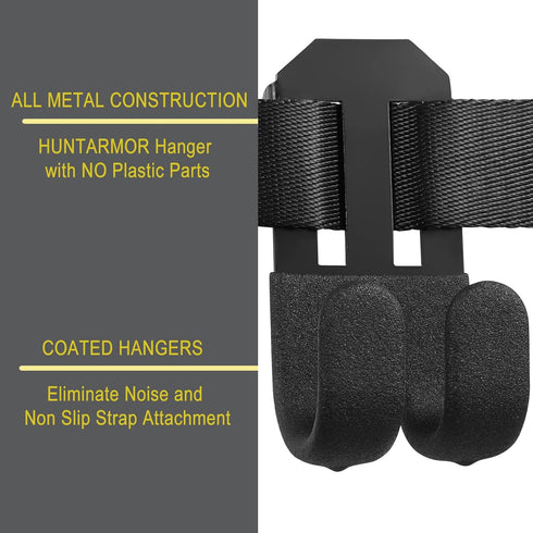 Treestand Strap Gear Hangers: Hunting Gear Multi-Hook Accessory Holder for Bow Hanger, Quiver, Binoculars, Tree Saddle, Tree Stand Accessories for Hunting, Bow Hangers for Tree Stand