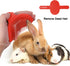 4 Pieces Bunny Grooming Kit with Pet Hair Remover, Nail Clipper, Comb, and Bath Brush for Rabbit, Hamster, Bunny (Pink,