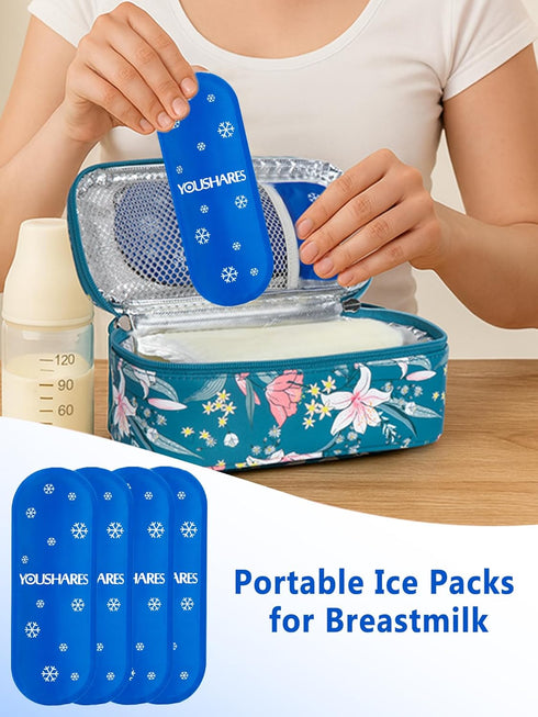 WIBOND 4 Packs Packs Pcs Small Breastmilk Ice for Breastmilk Storage, Gel Ice for Breast Milk Keeps Breast Milk Fresh