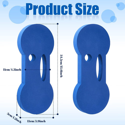 Lewtemi 2 Packs Water Exercise Discs Hand Held Water Weight Exercise Equipment Pool Exercise Equipment for Adults Water Aerobics Resistance Training, Blue