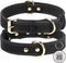 Joytale Genuine Heavy Duty Leather Dog Collars for Small Dogs, Soft Metal Buckle, QR ID Tag, Black, S