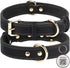 Joytale Genuine Heavy Duty Leather Dog Collars for Small Dogs, Soft Metal Buckle, QR ID Tag, Black, S
