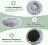 JOLLYVOGUE Calming Donut Dog Bed & Cat Bed, Anti-Anxiety Washable Round Bed for Small Puppy (20")