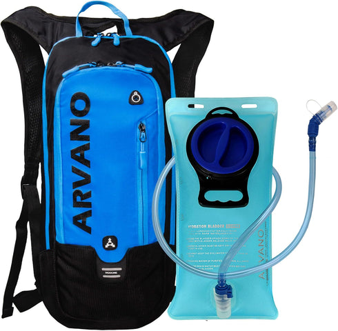 Hydration Pack Backpack with 2L TPU Water Bladder, Lightweight Small Bike Backpack for Men Women, 6L Water Backpack for