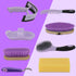 9-Piece Set Complete Horse Grooming with Tote Bag - Essential Tools for Beginners (Purple)