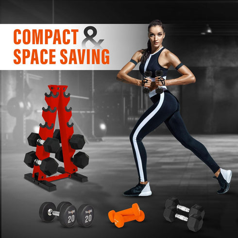 YES4ALL Dumbbell Rack Stand Only, 5 Tier A Frame Weight Rack for Dumbbells