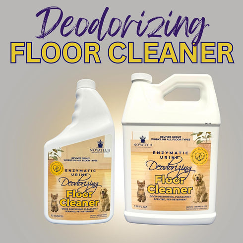 Hypoallergenic Powerful Floor Cleaner Degreaser with Enzymes - Removes Pet Odor, Deep Cleans Floors (1 Quart)