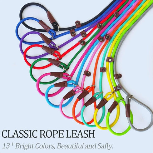 MayPaw Slip Lead Control Leash for Dogs - 7FT No Pull Classic Dog Leash in Dark Green, 13+ Colors