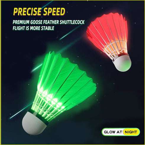LED Badminton Shuttlecocks, Colourful Lighting Birdies, Plastic Nylon Shuttlecock, Glow in The Dark Birdie Balls (4/5/6