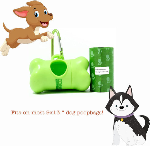 Dog Waste Bags with Dispenser, Biodegradable Lavender Scented Dog Poop Bags (2 Rolls)
