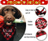 Dog Valentine's Day Scarf, Plaid Pet Bandana Triangle Bibs Kerchief