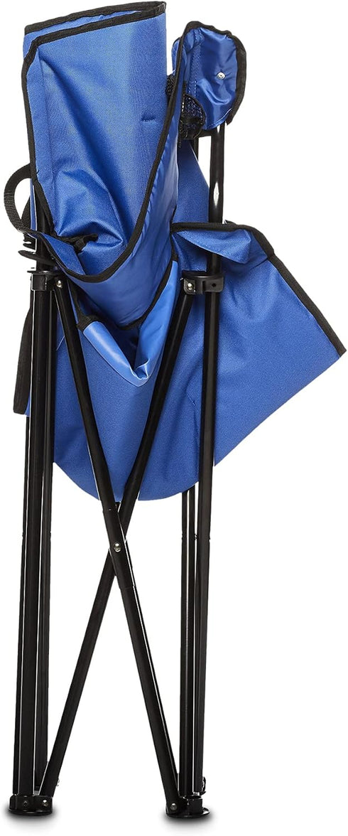 Extra-Large Blue Camping Chair by Amazon Basics - Ideal for Outdoor Relaxation
