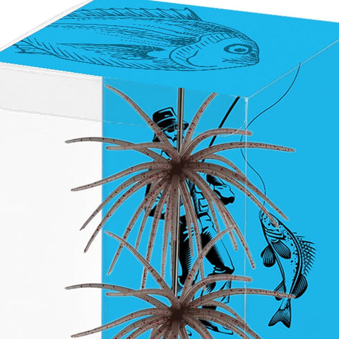 Generic 2-Piece Bass Fishing Lures, Realistic Sea Urchin, Soft Elastic Bait, Sturdy Lifelike Design, Multi-Purpose