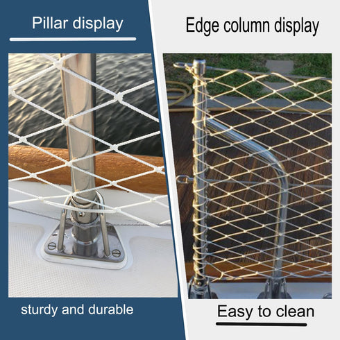 Length-30 Boat Safety Lifeline Netting,Boat Netting Feet Safe Banister Railing Nettings,Nylon Net.Keeping Kids, Crew