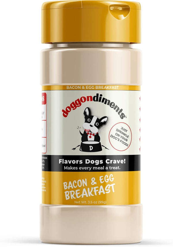 Bacon & Egg Breakfast Dog Food Topper, Powder, Fun People Food Flavors for Small & Large Breeds