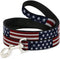 Dog Leash Americana Rustic Stars Stripes, 6 Feet Long, 1.5 Inch Wide