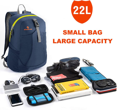 sinotron 22L Lightweight Packable Hiking Backpack, Small Day Pack for Women Men Travel Camping