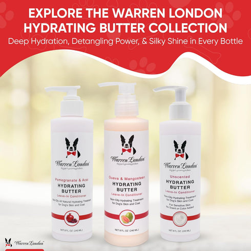 Hydrating Butter Leave in Pet Conditioner for Dogs - 8oz, Aloe Puppy & Dog Conditioner for Skin and Coat by Warren