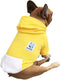 iChoue I am a French Bulldog Clothes Hoodies for Dogs, Puppy Frenchie Pug Sweatshirt, Yellow/Large
