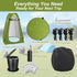 YOSN Set, Portable Toilet with Pop-Up Privacy Tent Adjustable Height Camping Toilet for Outdoor with Portable Bathroom