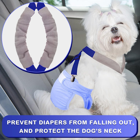 2 Saintrygo Pcs Dog Suspenders for Diapers Female Male Belly Bands Canine Harness Keep Diaper on Your Pet for Small