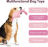 Dog Squeaker Toys with Crinkle Paper, Stuffed Animal Plush Chewing Toy for Puppy, Small, Medium Dogs (Pink Pig)