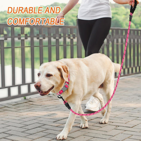 BARKBAY Heavy Duty Dog Leashes for Large Dogs, 2 PACK 5 FT with Padded Handle, Reflective Threads