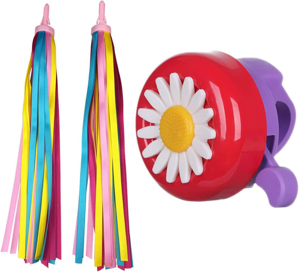 PLATT Bike Bell for Kids, Bike Horn with 1 Pair Streamer Tassels for Boys and Girls