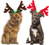 BWOGUE 2 Set Dog Elk Reindeer Antler Headband for Christmas Pet Costume, Accessories for Small and Medium Dogs Cats