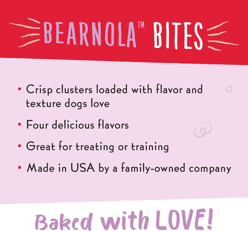 Charlee Bear Bearnola Bites Dog Treats, Cranberry Cobbler Flavor, 8 oz