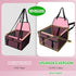 PetsHome Dog Car Seat Upgrade Dog Car Booster Seat, Foldable Pet Car Seat with 12 PVC Tubes, Waterproof Breathable Oxford Travel Puppy Car Seat for Small to Medium Dogs and Pets-Pure Pink