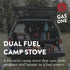 Gas One GS-3400P Propane or Butane Stove, Dual Fuel Portable Camping Stove with Carrying Case
