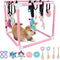 Sibosen Puppy Play Gym with 10 Hanging Toys for Small Dogs Indoor Jungle