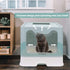 2-in-1 Foldable Cat Litter Box with Lid, Enclosed Potty, Large Top Entry Anti-Splashing Toilet, Easy to Clean Including