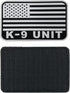 Large Black and White Police K9 Patch Tactical 5x3 inch for Military Bags, Tactical Vest, Plate Carrier
