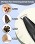 Dog Clippers for Grooming, 2 Speed Low Noise Cordless Trimmer for Small Pets, Rechargeable Hair Clippers (Black)