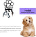 Dog Leash Holder for Wall, Leash Holder Wall Mount,Dog Stuff Storage Organizer, Wall Mount with Hello - Dog Leash, Dog Stuff, Key, Organizer Wall for Entryway,Dog Paw Shape Leash Hook Black by BiaGift