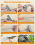 5 26 Inch Pawfly Aquarium Algae Scraper Cleaner Fish Tank Brush with Stainless Steel Blades, Aquarium Glass Scraper