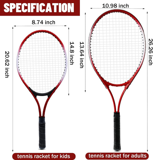 Magicorange Kids Tennis Rackets Set for 2 Players with Rebound Balls and Carry Bag