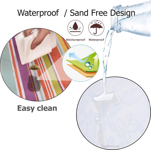 Beach Blanket Extra Large Picnic Blankets Sandproof Waterproof Outdoor Indoor Blanket Lightweight Handy Mat Portable