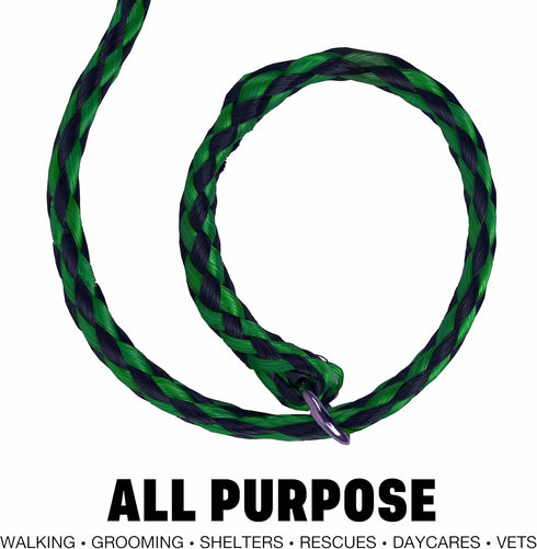 Downtown Pet Supply 6 Pack Braided Poly Slip Lead Dog Leash, 5' Long, Durable Universal Slip Leash for Groomers &